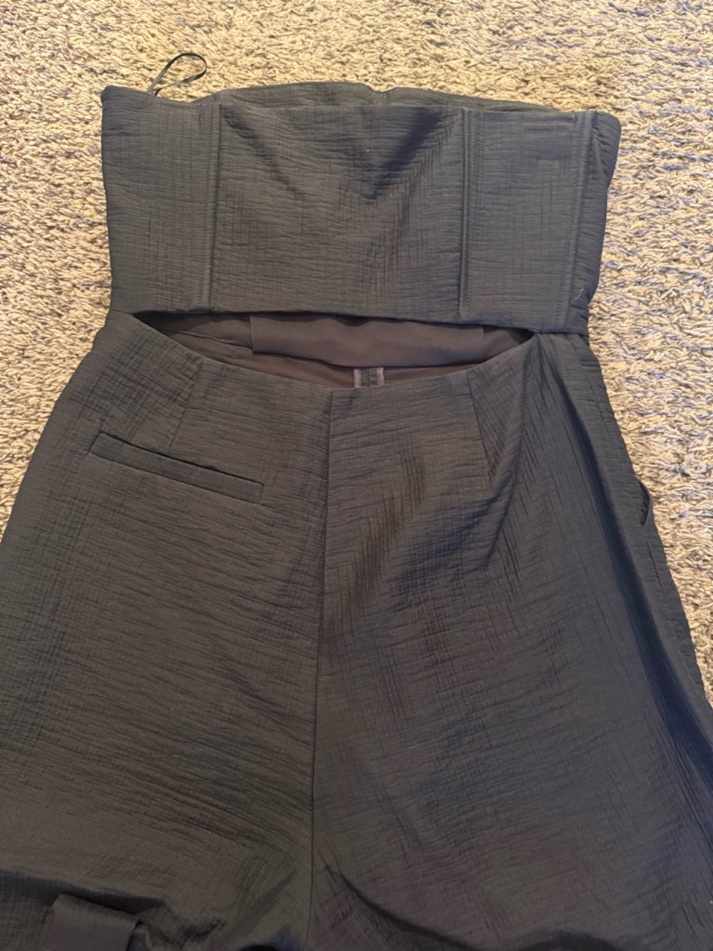 Rachel Comey Black Strapless Cropped Jumpsuit - Picture 4 of 4